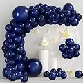 TUPARKA 102 Pcs Navy Blue Balloons Garland Arch Kit Matte Navy Blue Balloon Different Sizes 5 10 12 18 Inch Dark Blue Party Balloons for Birthday Bride Baby Shower Wedding Party Decorations