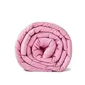 RelaxBlanket Weighted Blanket | 60''x80'',15lbs | for Individual Between 140-190 lbs | Premium Cotton Material with Glass Beads | Pink