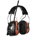 PROTEAR Casque auditif rechargeable avec radio et Bluetooth, FM/AM Radio Microphone intégré, réduction du bruit, pour l'industrie, et tonte, SNR 30 dB (Orange)