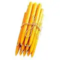 BeeTheLight Beeswax Taper Candles (Pack of 12) - Dipped Style Smokeless Unscented Candles - 12 Hours Burn Time Each - All Natural 100% Pure Beeswax Candle - Handmade Decorative Taper Candle Set