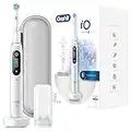 Oral-B iO Series 8 Brosse à dents électrique 6 modes de brossage pour soins dentaires, technologie magnétique, écran couleur et étui de voyage, édition limitée, cadeau homme/femme, albâtre blanc