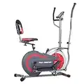 [BODY POWER] 2nd Generation Patented 3-in-1 Home Gym, Upright Compact Exercise Bike, Elliptical Machine & Recumbent Bike, Trio Trainer with Heartrate Monitor, Safety Brake Pad. BRT5088