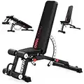 Keppi 1200LB Weight Bench-Heavy Duty Bench1000 PRO Adjustable Workout Bench Press Set for Home Gym Strength Training,Removable Foot Catch for Incline Flat Decline Sit Up Bench for Full Body Fitness - 2023 Version