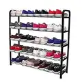 1ABOVE 5 Tier Shoe Rack Organiser, Heavy duty storage unit, Quick Assembly No Tools Required, Holds upto 15-20 pairs (BLACK)