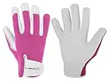 WESTWOOD FOX Ladies/Mens Leather Gardening Gloves Thorn Proof Rigger Garden work gloves (Medium, Pink)