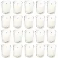20 Pack Warm White Unscented Clear Glass Filled Votive Candles. Hand Poured Wax Candle Ideal Gifts for Aromatherapy Spa Weddings Birthdays Holidays Party (Warm White)