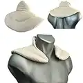 Cojín cervical térmico con cuello. Algodón biológico blanco natural. Almohada térmica cervical con semillas de grosella. Saco caliente y frio con semillas. Cojín de nuca