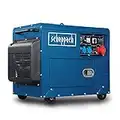 Scheppach Diesel Stromerzeuger | Elektrostart | 7,7PS | 5000W | 2x 230V, 1x 400V Steckdose | 16L Tank | AVR System | Stromgenerator SG5200D inkl. Fahrvorrichtung