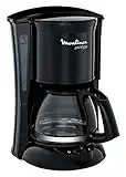 Moulinex FG1528 Principio Caffettiera Americana con Sistema Antigoccia, 6 Tazze, Potenza 600 W, Nero