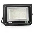 100W Focos LED Exteriores, 10000LM Exterior Iluminación IP65 Impermeable Foco LED Exterior 6000K Blanco Frío Proyector de Seguridad LED Exterior para Calzada, Terraza, Jardin, Garaje, Césped, Porche