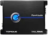 Planet Audio TR3000.1D Torque 3000 Watt, 1 Ohm Stable Class D Monoblock Car Amplifier with Remote Subwoofer Control