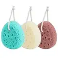 KECUCO 3 Pcs Bath Sponge for Women, Men, Teenager, Body Wash Sponges Loofah Body Scrubber Shower Sponge, 3 Colors & Large Size Shower Pouf Cleaning Loofahs Sponge Body Sponges for Shower Exfoliating