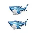 2 Pieces Shark Helium Balloons,Baby Shark Balloon,Sea Animal Balloons,Shark Decoration Balloons for Sea World Shark Themed Birthday Decorations Baby Shower Party Supplies