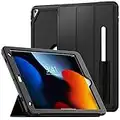 SEYMCY Case for iPad 9th/8th/7th Generation, iPad 10.2 Inch Case 2021/2020/2019, Shockproof iPad Smart Cover with Pencil Holder, Auto Wake/Sleep, Sturdy Stand Case fit 10.2 inch iPad 9/8/7 Gen, Black