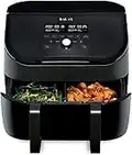 Instant Vortex Plus VersaZone - Dual Air Fryer, 8-in-1 Smart Programmes - Fry, Bake, Roast, Grill, Dehydrate, Reheat - 80% energy saving, Black, 8.5L XL