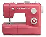 SINGER | 3223R Sewing Machine with 97 Stitch Applications, Red, 4-Step Buttonhole, & Free Arm - Perfect for Beginners - Sewing Made Easy