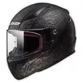 LS2 Helmets Rapid Crypt Graphic Unisex-Adult Full-face-Helmet-Style Full Face Helmet (Matte Black,Large),1 Pack