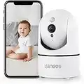 winees Pet Camera WiFi Security Camera Indoor, Advanced IP Baby Monitor Dog Camera 1080P HD with Night Vision, 2-Way Audio, Motion Detection, 360 Pan Tilt Zoom, Work with APP, Alexa, 2.4 GHz WiFi