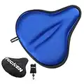 FUCNEN Housse Selle Velo Appartement Bleu Foncé Couvre Selle Gel Femme Protege Selle Vélo Coussin Selle Velo Confortable Housse Siege Velo Large 27 x 25 Cm Protection Selle Velo d'Appartement