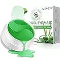 Parches para ojos de aloe vera, máscaras de hidrogel para ojeras, tratamiento antiarrugas, almohadillas de gel para debajo de los ojos, máscara de ojos para ojos hinchados,60 piezas/30 pares