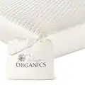 Whisper Organics, 100% Organic Cotton Mattress Protector - Breathable Cooling Quilted Fitted Mattress Pad Cover, GOTS Certified - Ivory Color, 17" Deep Pocket (King Bed Size)