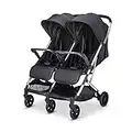 Babify Twin Air Gemelar Kinderwagen, leicht und kompakt, zugelassen bis 22 kg, Soft Grey