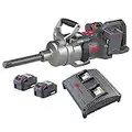 Ingersoll Rand Power Tools Model W9691-K4E - 20V High-torque 1" Drive Cordless Impact Wrench Kit, 3000 ft-lbs Nut-busting Torque, 4 Batteries and Charger, 6" Extended Anvil
