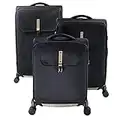 bugatti Modo Kofferset (S, M & L) - 4 Rollen Koffer Trolley - 3er Reisekoffer Set mit TSA Zahlenschloss, Schwarz