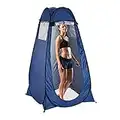 Relaxdays Tente de Douche Camping, Pop Up, HxLxP: 190 x 120 x 120 cm, Cabine d’essayage, étanche, compacte, UV 50+, Bleu