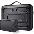 DOMISO Funda para ordinador Resistente a los Golpes de 17 Pulgadas Funda Protectora con asa Compatible con 17,3" Notebook/DELL Inspiron 17/HP Pavilion/Lenovo ideapad/ASUS/HP/Alienware 17,Negro