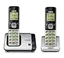 VTech CS6719-2 DECT 6.0 Phone with Caller ID/Call Waiting, Silver/Black with 2 Cordless Handsets