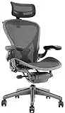 Aeron Chair by Herman Miller - Highly Adjustable Graphite Frame - with PostureFit - Carbon Classic (Medium)