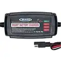 MASO Chargeur de batterie de voiture 12 V Charge rapide – Batterie au plomb acide 5 A Chargeur de batterie intelligent pour moto, bateau, camping-car, caravane, camping-car