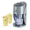 LIVIVO Electric Ice Crusher with Ice Scoop and Large Removable Hopper Box for Making Snow Cones, Blending Slushie, Cocktail, Frappe, Iced Tea and Coffee etc (Grey)