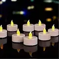 Tappovaly Lot de 24 bougies chauffe-plat LED sans flamme - Bougies chauffe-plat à piles - Décoration pour Noël, arbre de Noël, Pâques, mariage, fête