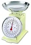 Terraillon Mechanical Kitchen Scales Vintage Retro Food Scales with Large Metal Bowl & Dial up-to 5 KG Cream