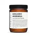 100% Organic Moringa Pure Leaf Powder 180g - Immunity - Straight from Farm - Raw, Vegan and Gluten-Free - Non-GMO - No Additives or Preservatives - Recyclable Glass Jar