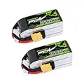 OVONIC 4s Batería Lipo 14,8 V 1550mAh 80C con células de Conector XT60 para avión FPV RC Auto Evader Bx Quadcopter Helicóptero Camión Barco (2 Unidades)