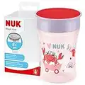 NUK Magic Cup Trinklernbecher | 8+ Monate | 230 ml | auslaufsicherer 360°-Trinkrand | BPA-frei | rote Krabbe