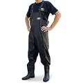 Lineaeffe Waders Traspirante da Pesca Scafandro PVC Chest Black Taglia 45 Impermeabili