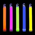 novelinks 50 Pcs 6'' Premium Glow Sticks Bulk - Glow Necklaces Bulk Light up Necklaces Bulk Glow in The Dark Necklaces