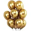 Gold Chrome Metallic Balloons 5 inch Helium Balloons Thick Latex Gold Arch 50PCS for Birthday Party Decorations Baby Shower Bridal Shower Wedding Engagement Anniversary Christmas Festival (Gold)