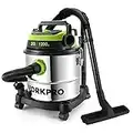 WORKPRO Wet and Dry Vacuum Cleaner with Hepa 20L 1200W, 3 in 1 with Blow Function Industrial Vac, Stainless Steel Tank Powerful Dust Extractor for Indoor & Outdoor Cleaning