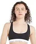 Calvin Klein Modern Cotton-Bralette Corsetto, Black, Medium Donna