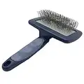 YIRU Large Firm Slicker Brush for Dogs Goldendoodles Poodles,Extra Long Pin Slicker Brush for Long-haired Dog Labradoodle,Massages Pet Skin,Softens and Shines Pet Hair,Removes Loose Hair,Undercoat-25mm