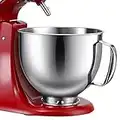 Gdrtwwh Stainless Steel Bowl for KitchenAid 4.5-5 Quart Tilt-Head Stand Mixer,Replacement with KitchenAid Mixer Bowl, Dishwasher Safe