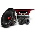 DS18 PRO-X6.4BMPK Mid and High Complete Package - Includes 2X Midrange Loudspeaker 6.5" and 2X Aluminum Super Bullet Tweeter 1" Built in Crossover - Door Speakers for Car or Truck Stereo Sound System