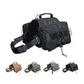 EXCELLENT ELITE SPANKER Dog Pack Hound Dog Saddle Bag Backpack for Travel Camping Hiking Medium & Large Dog with 2 Capacious Side Pockets(Black-L)