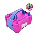 BEHOSE Electric Balloon Air, Portable Dual Nozzle High Power (AC220-240V 600W) Inflator Blower Pump for Party, Wedding, Birthday, Activities and Festival Decoration, pink,