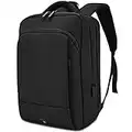 Laptop Backpack 15inch Travel Backpack Waterproof School College Backpack with USB Charging Business Student Backpack for Men Women Black